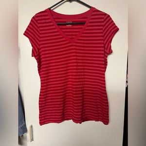 Lands End stripped v neck shirt